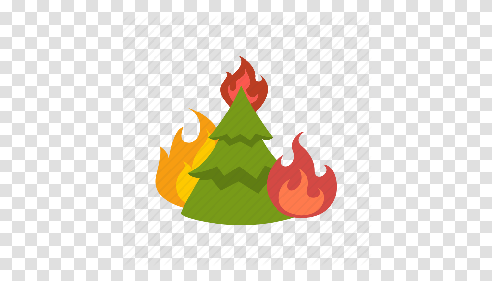 Burning Disaster Fire Forest Hot Hotspots Wildfire Icon, Tree, Plant, Flame, Ornament Transparent Png