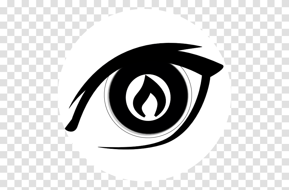 Burning Eye 2 Clip Art Demon Eyes Background Clipart Black And White Fire, Logo, Symbol, Trademark, Helmet Transparent Png