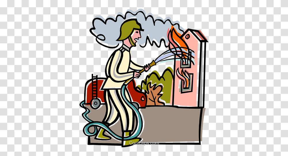 Burning House Fire Fire Fighter Royalty Free Vector Clip Art, Washing, Outdoors, Cleaning Transparent Png