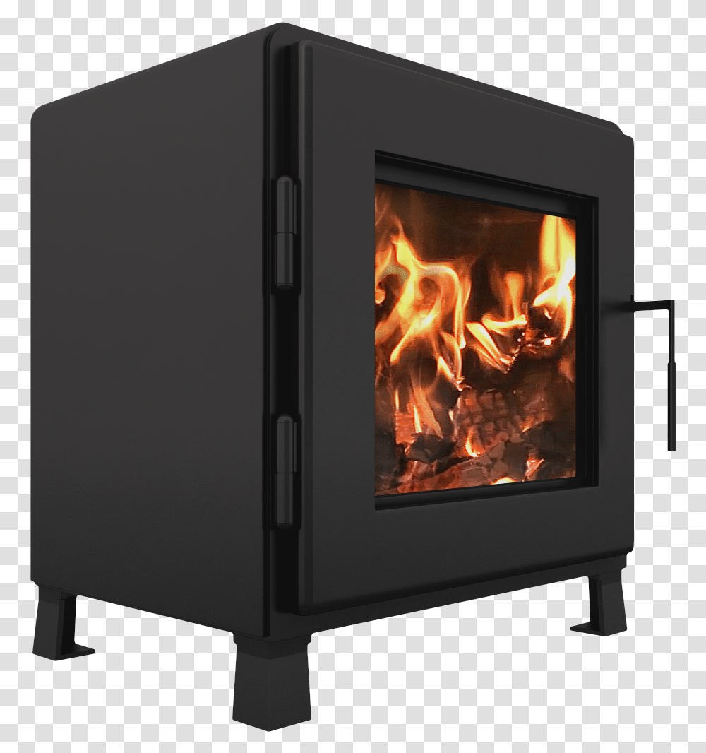 Burning House Small Wood Burning Stove, Fireplace, Indoors, Hearth, Furniture Transparent Png