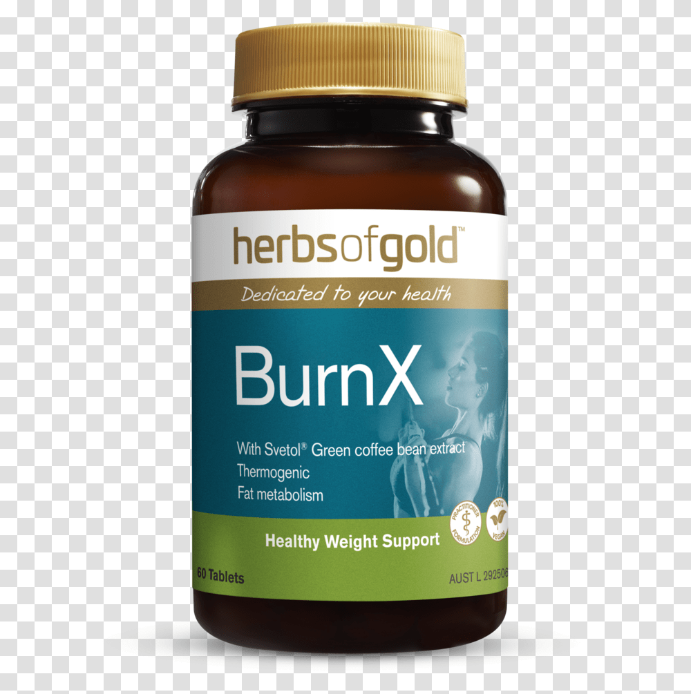 Burnx Herbs Of Gold Coq10 150mg In Rice Bran Oil, Beer, Plant, Bottle, Person Transparent Png