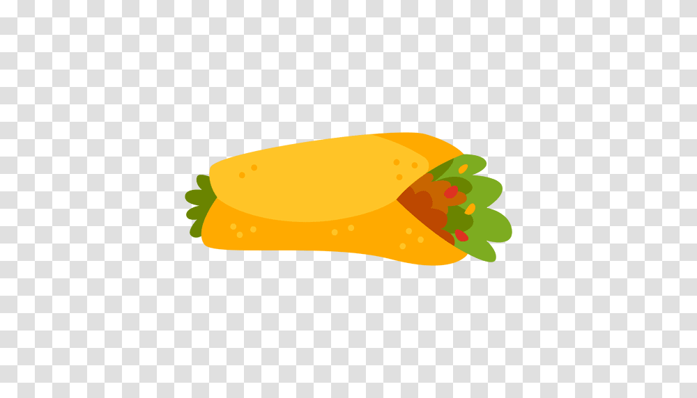 Burrito Cartoon Food, Plant, Banana, Fruit, Vegetable Transparent Png