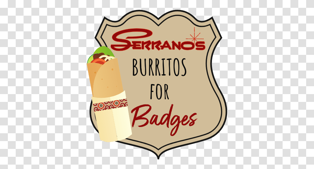 Burritos For Badges Donation Language, Text, Food, Label Transparent Png