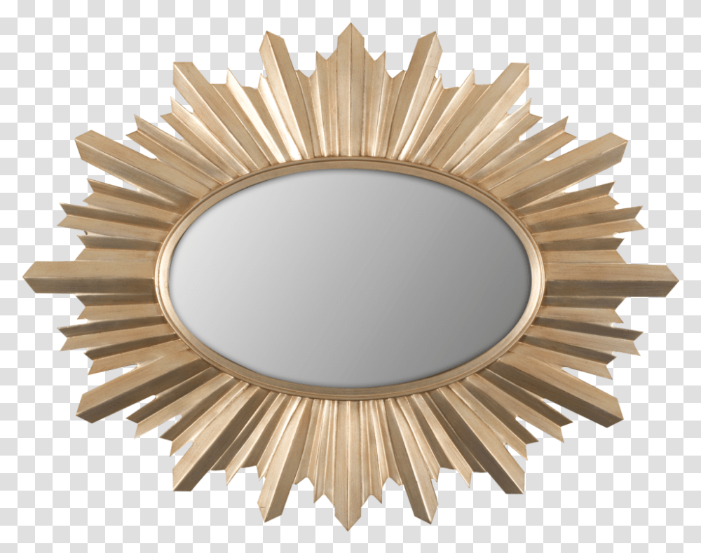 Burst Legno Wall Mirror Kare Design, Oval Transparent Png