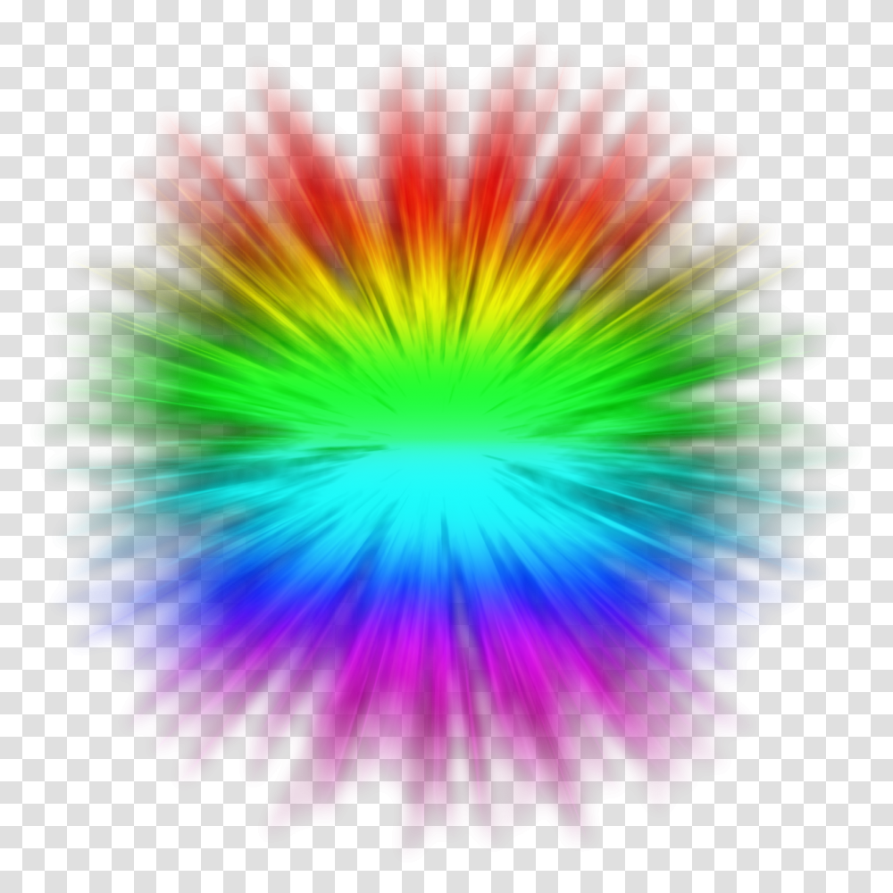 Burst Rainbow Rainbow Color, Purple, Pattern, Light, Fractal Transparent Png