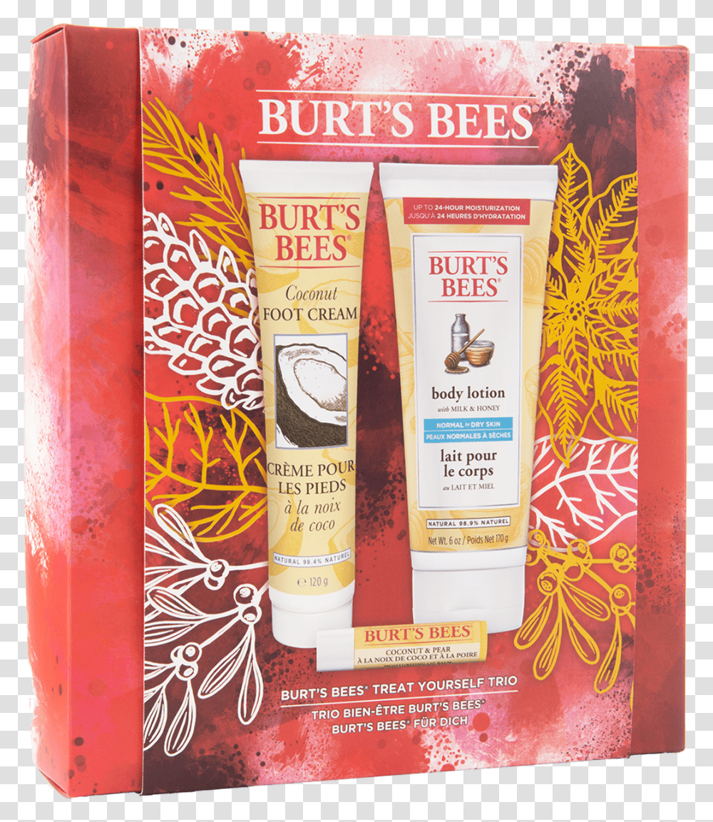 Burt S Bees Treat Yourself Collection Box, Bottle, Advertisement, Flyer, Poster Transparent Png