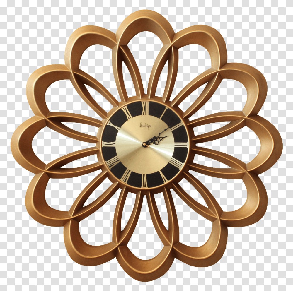 Burwood Atomic Arabesque Wall Clock Arabesque Clock, Analog Clock, Chandelier, Lamp Transparent Png