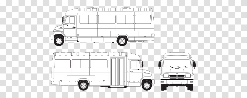 Bus Van, Vehicle, Transportation, Minibus Transparent Png