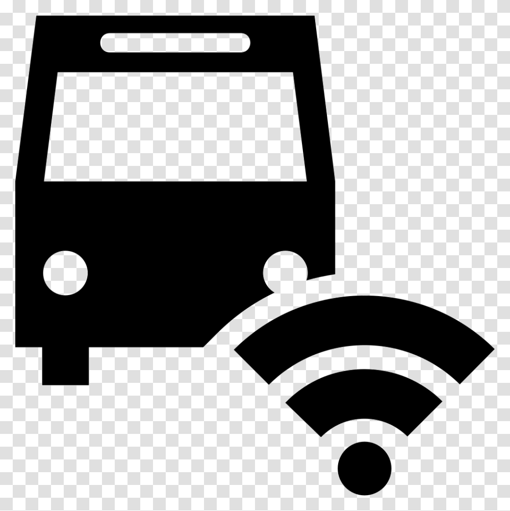 Bus And Wifi Signal Comments Bus Wifi Icon, Stencil, Shovel, Tool Transparent Png