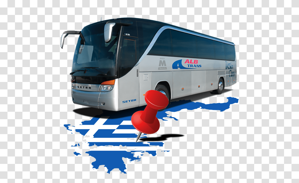 Bus Athens To Tirana, Vehicle, Transportation, Tour Bus Transparent Png