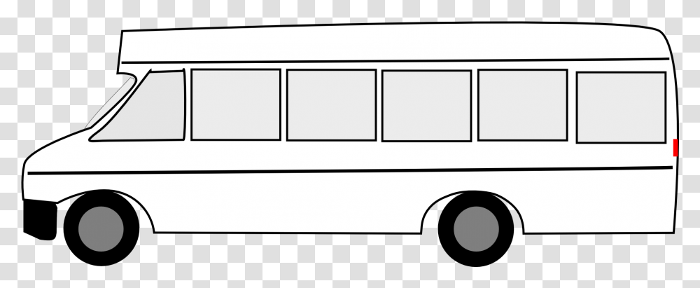 Bus Black And White I Cartoon, Van, Vehicle, Transportation, Caravan Transparent Png