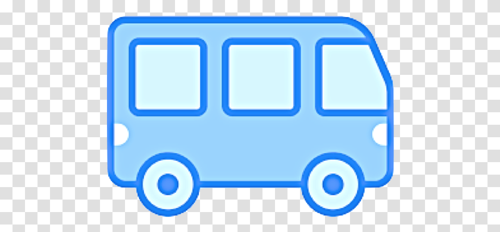 Bus Blue Icon, Van, Vehicle, Transportation, Moving Van Transparent Png