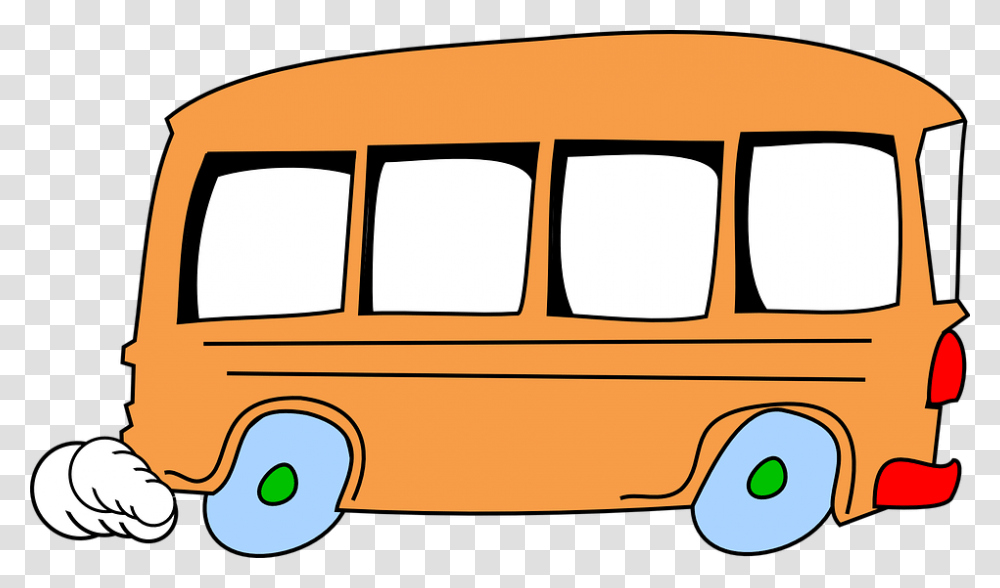 Bus Cartoon Speeding Cute Vehicle Isolated School Clip Art Green Bus, Transportation, Van, Bulldozer, Tractor Transparent Png