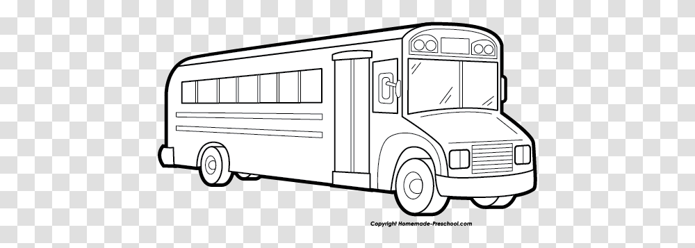 Bus Clipart No Background Image Background School Bus Clipart Black And White, Vehicle, Transportation, Truck, Fire Truck Transparent Png