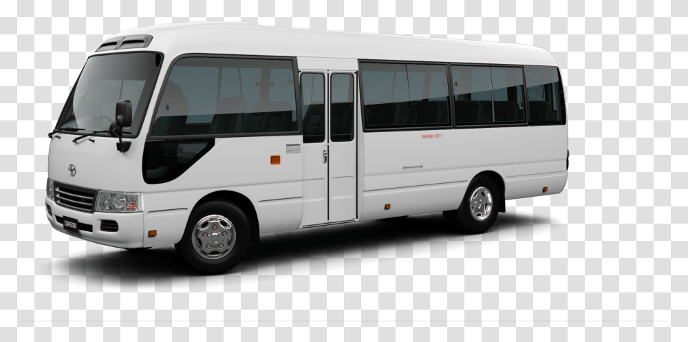 Bus Coaster Bus, Minibus, Van, Vehicle, Transportation Transparent Png