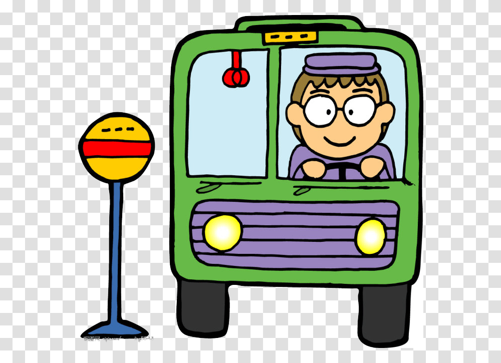Bus Driver Bus Driver Images Cartoon, Vehicle, Transportation, School Bus, Gas Pump Transparent Png