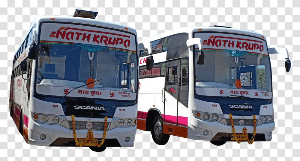 Bus Nathkrupa Travels Tour Bus Service, Vehicle, Transportation, Double Decker Bus Transparent Png