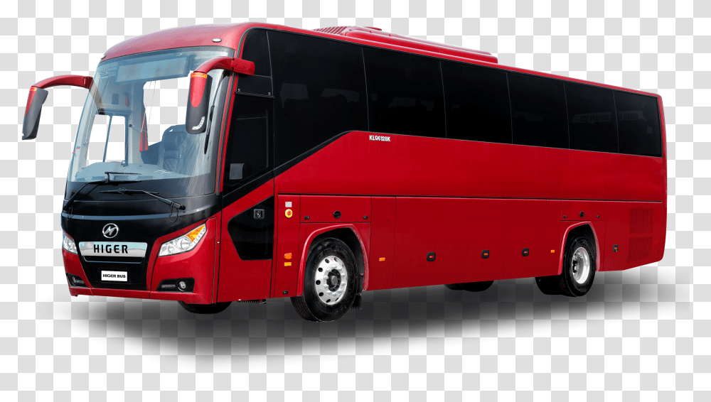 Bus Red Higer, Vehicle, Transportation, Tour Bus, Fire Truck Transparent Png