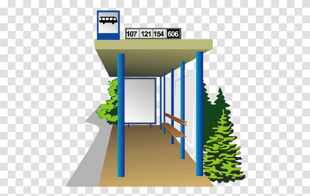 Bus Stop Images Download Architecture, Tree, Plant, Crib, Furniture Transparent Png