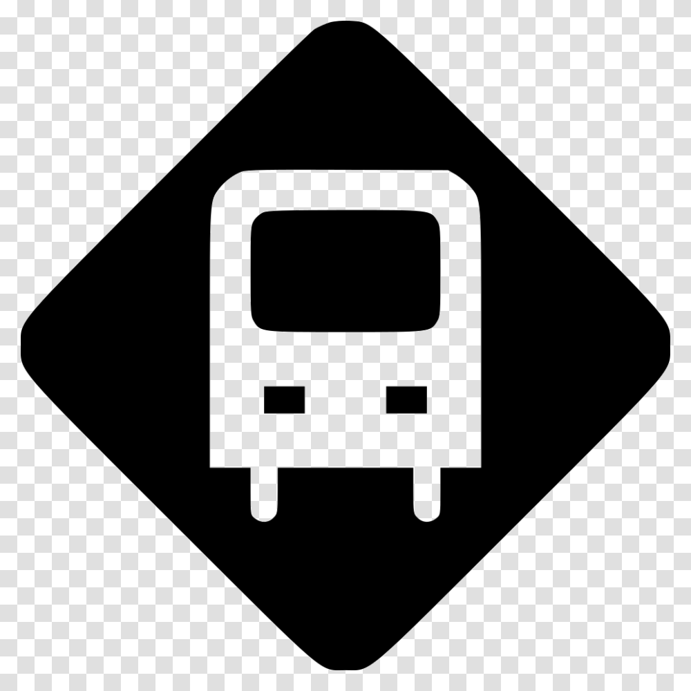 Bus Stop Sign Bus Stop Icon, Triangle, Road Sign Transparent Png