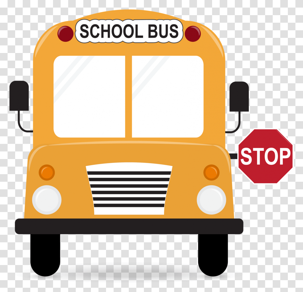 Bus Stop Sign Download Stop Sign, Vehicle, Transportation, School Bus, Moving Van Transparent Png