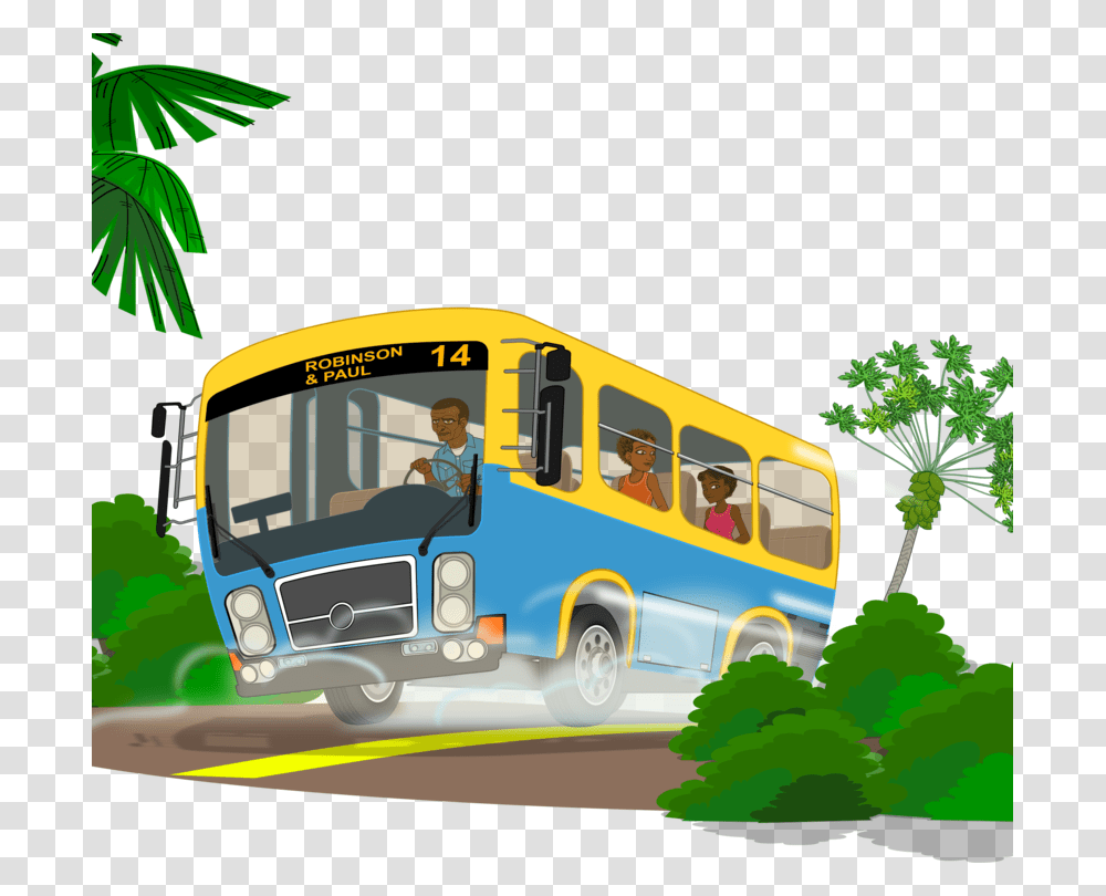 Bus Travel Clipart, Vehicle, Transportation, Person, Human Transparent Png