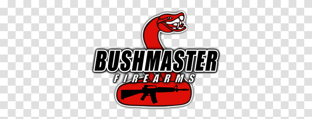 Bushmaster Firearms And Rifles Bushmaster Firearms Logo, Text, Leisure Activities, Reptile, Animal Transparent Png