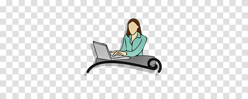 Business Person, Sitting, Pc, Computer Transparent Png