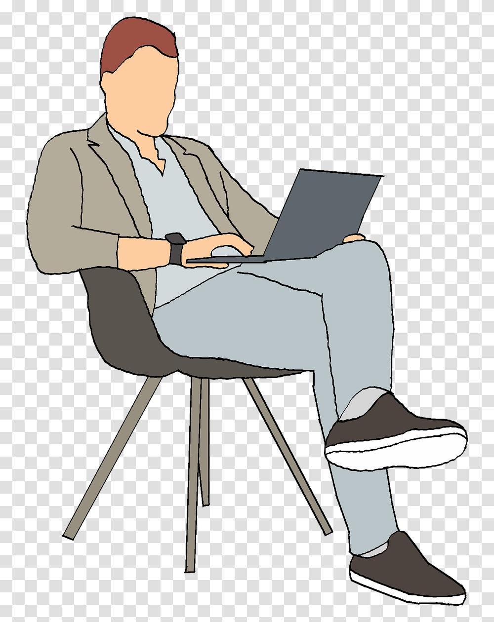 Business Business Man Casual Chair Cheerful Orang Duduk, Sitting, Person, Human Transparent Png