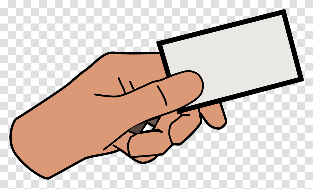 Business Card Clipart 1 Buy Clip Art Cartoon Hand Holding Paper, Credit Card Transparent Png
