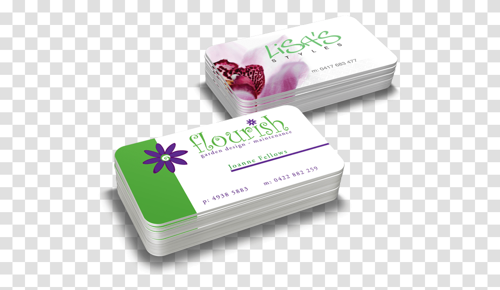 Business Card Printed Business Cards With Round Corners, Paper Transparent Png