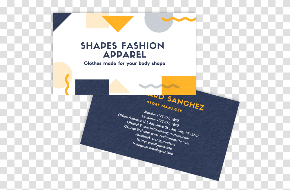 Business Card Printing Clothing Store Business Card, Text, Paper, Cushion, Id Cards Transparent Png