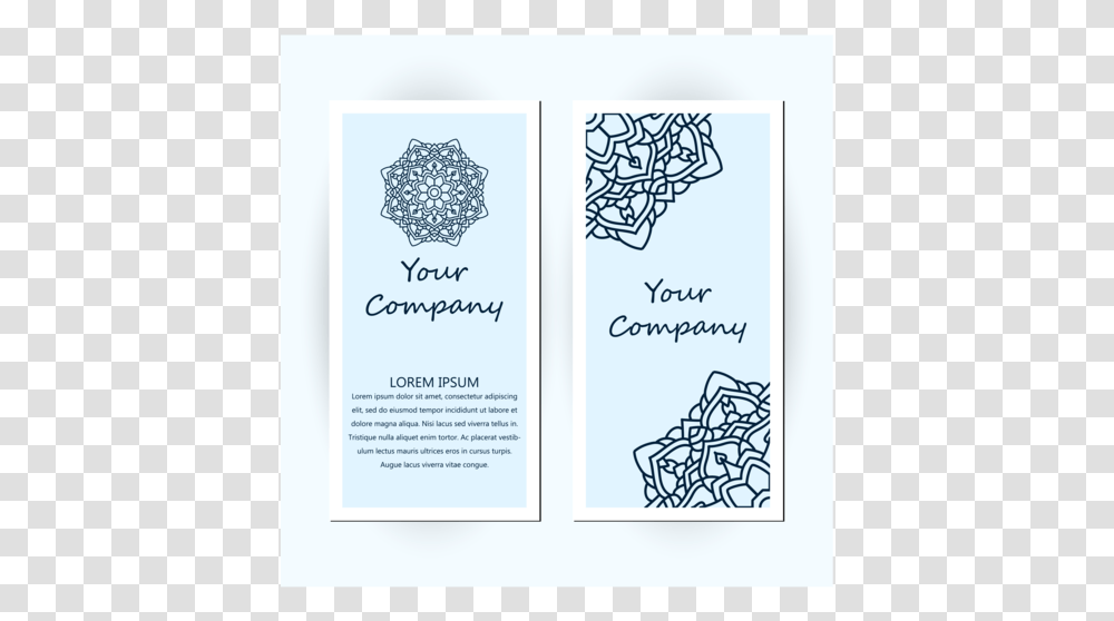 Business Card With Floral Ornament Decoration Latter, Page, Flyer, Poster Transparent Png