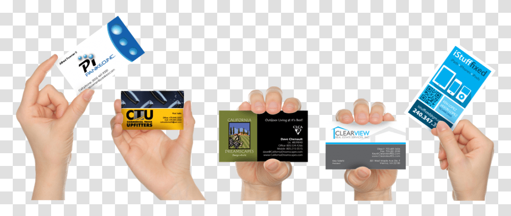 Business Cards Printing, Person, Hand, Paper Transparent Png