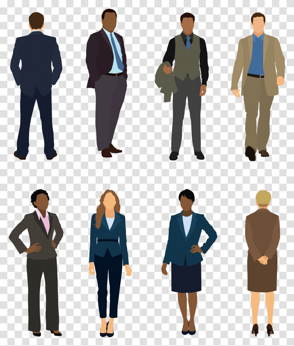 Business Casual, Person, Standing, Suit Transparent Png