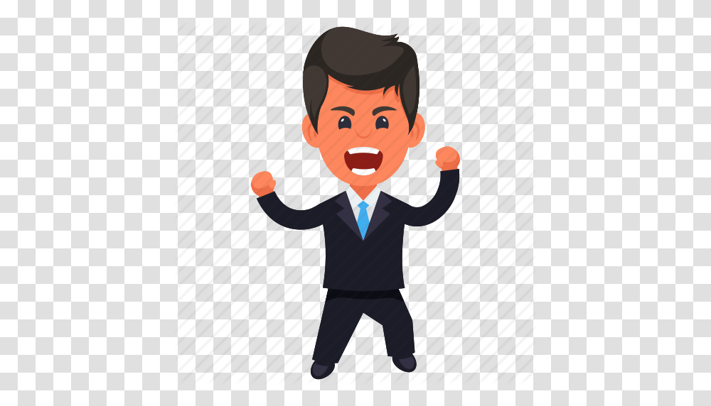 Business Character Joyful Happy Businessman Successful Business, Person, Performer, Suit, Overcoat Transparent Png