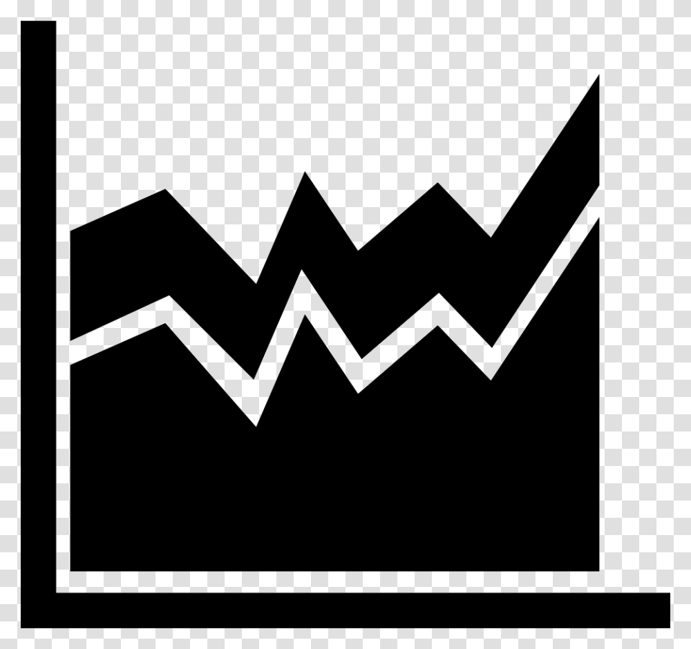 Business Chart Area In Zig Zag Chart, Stencil, Cross Transparent Png