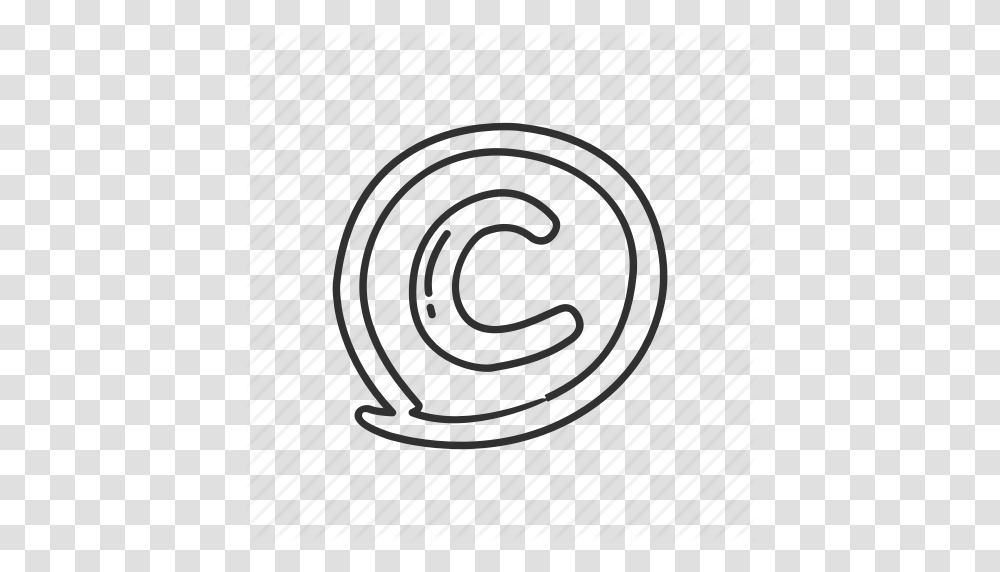 Business Circled Letter C Copyright Copyright Sign Copyright, Spiral Transparent Png