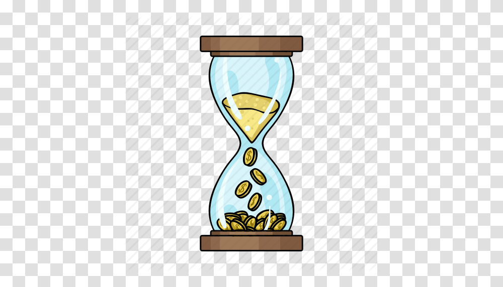 Business Clock Finance Hourglass Money Time Icon, Lamp Transparent Png