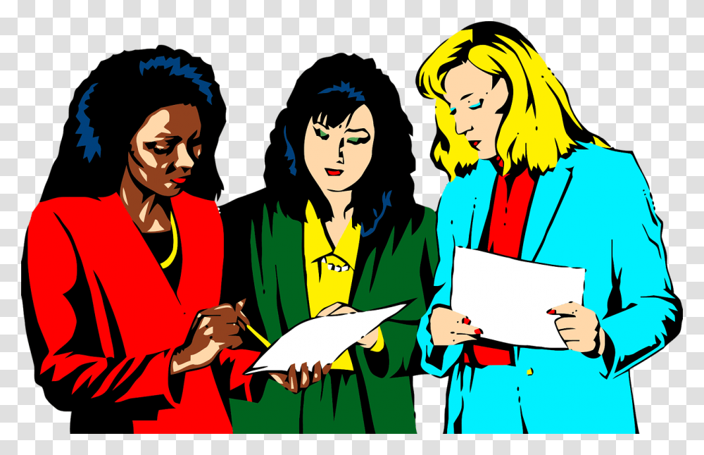 Business Collaboration Cooperation Female People Women Clipart, Person, Graduation, Performer Transparent Png