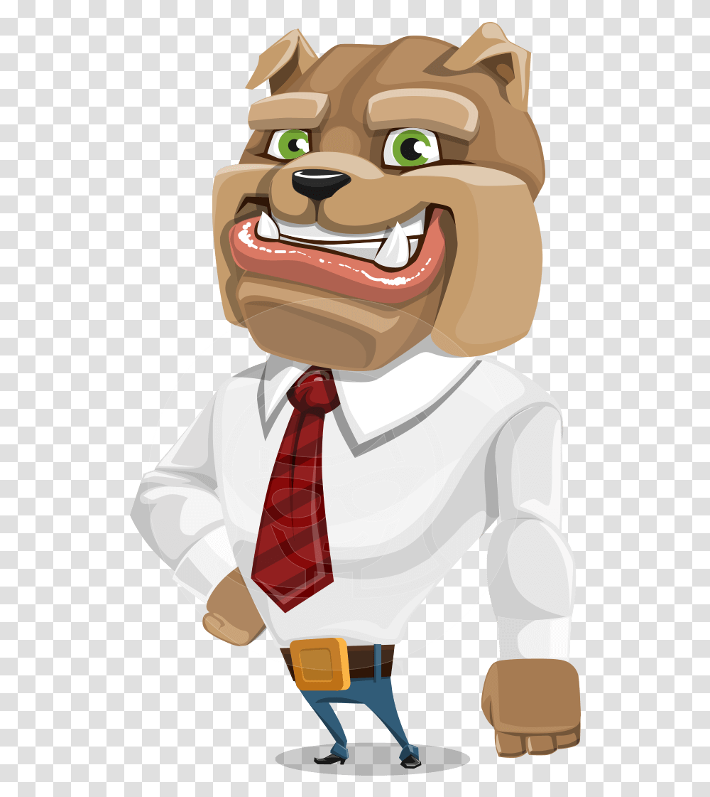 Business Confident Dog Cartoon Caricature Character Design Vector, Tie, Accessories, Accessory, Toy Transparent Png