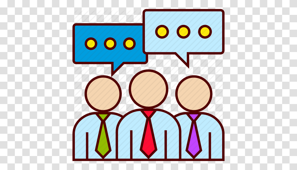 Business Conversation Group People Talking Team Icon, Tie, Accessories, Accessory, Crowd Transparent Png