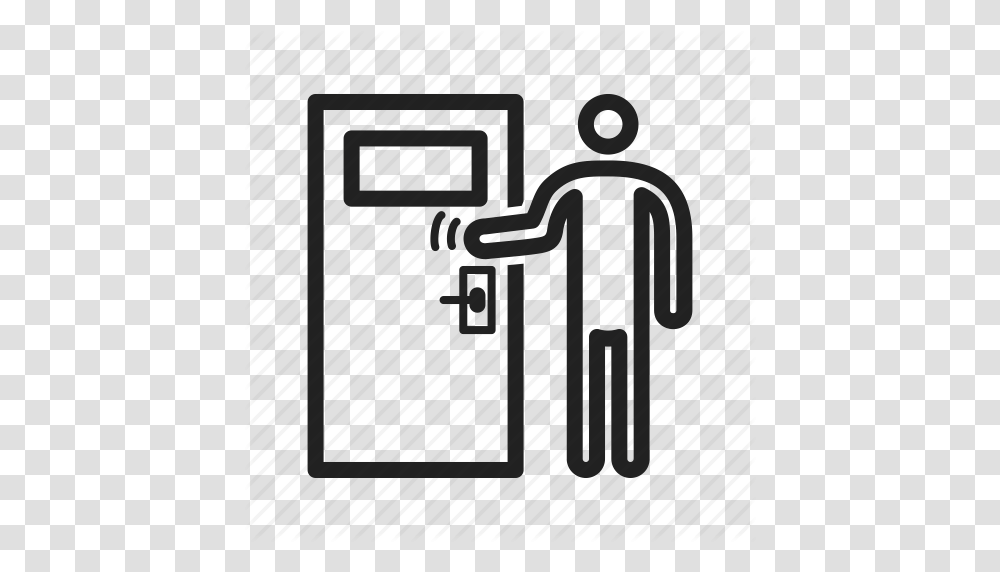 Business Delivery Door Knock Knocking Work Working Icon, Screen, Electronics, Indoors, Mailbox Transparent Png