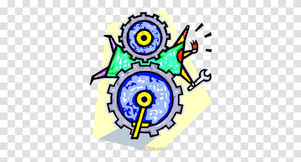 Business Getting Stuck In The Gears Royalty Free Vector Clip Art, Poster, Advertisement, Clock Tower Transparent Png