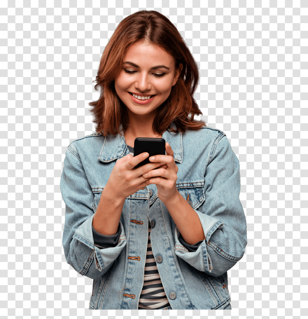 Business Girl, Person, Human, Phone, Electronics Transparent Png