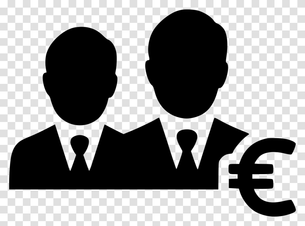Business Group People Euro Businesspeople Businessman Icon, Audience, Crowd, Speech, Silhouette Transparent Png