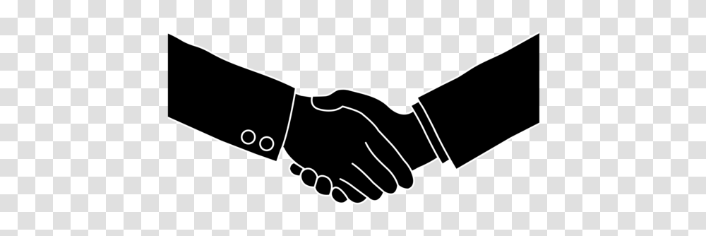 Business Handshake Black Silhouette, Bow Transparent Png