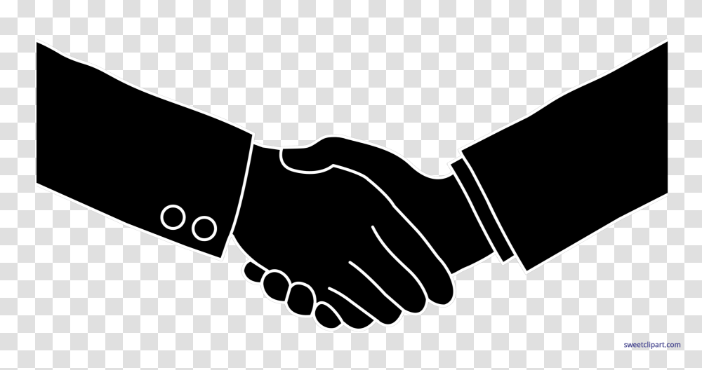 Business Handshake Black Silhouette Clip Art, Bow Transparent Png