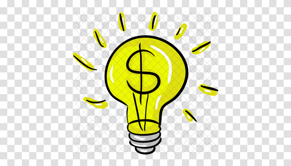 Business Idea Icon Illustration, Light, Lightbulb, Lamp, Text Transparent Png