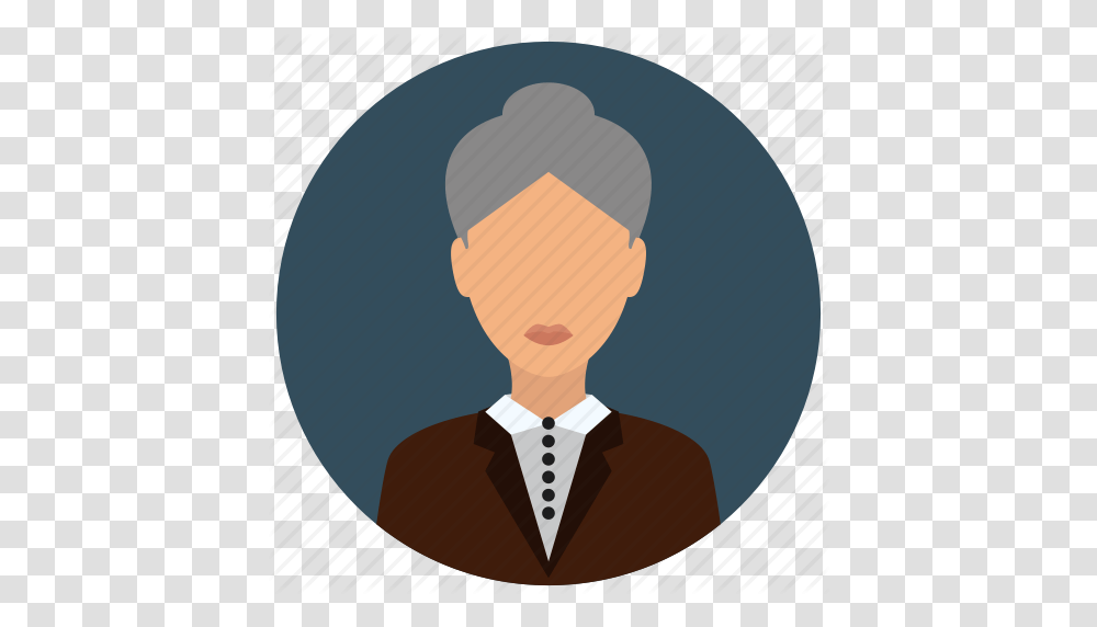 Business Jacket Old People Senior Woman Icon, Face, Toy Transparent Png